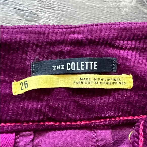The Colette Wide-Leg Corduroy Pants in Deep Plum - Picture 4 of 6